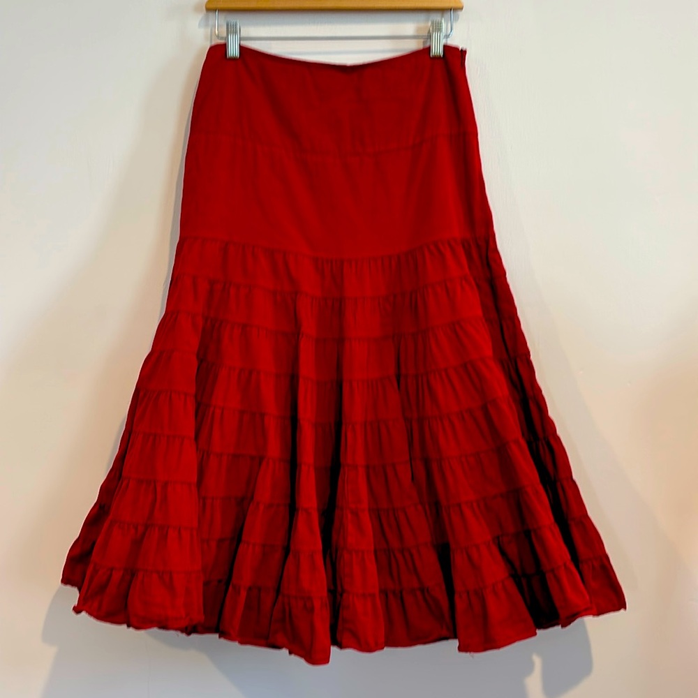 Anthropologie  Odille Tiered Can Can Skirt